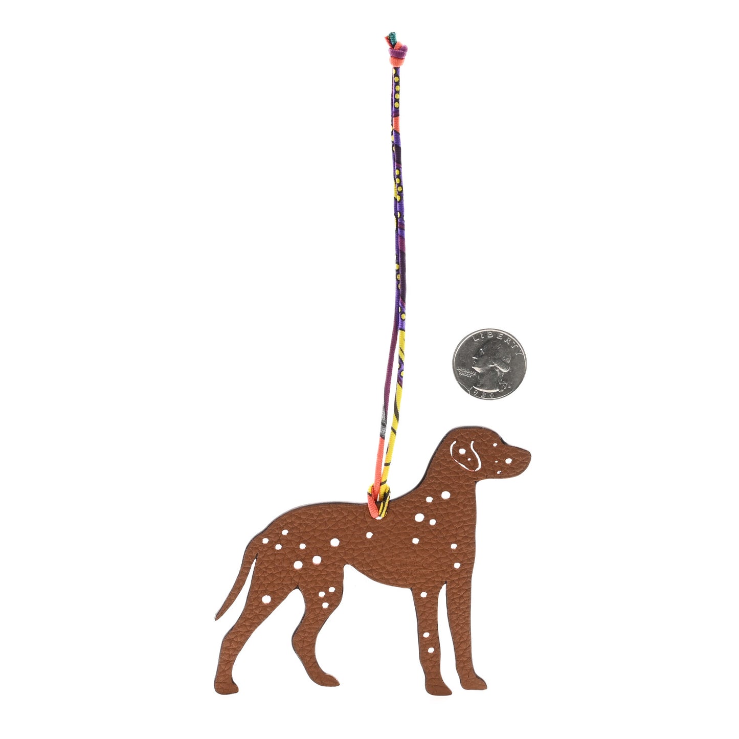 Epsom Togo Petit H Dalmatian Bag Charm GM