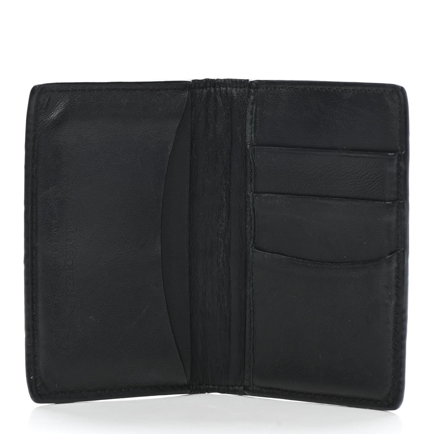 Alexander McQueen Calfskin Croc Embossed Skull Pocket Organizer Black 5 of 8