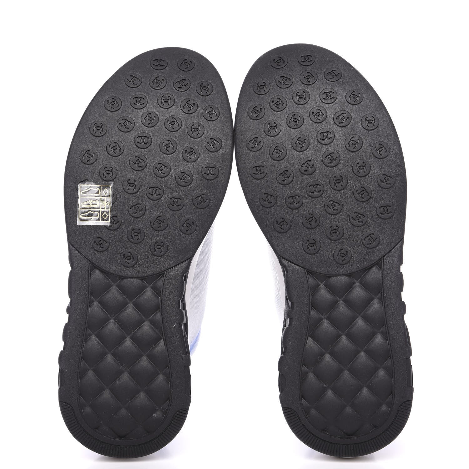 Chanel Lycra Fabric Womens CC Sneakers 35 Blue 5 of 8