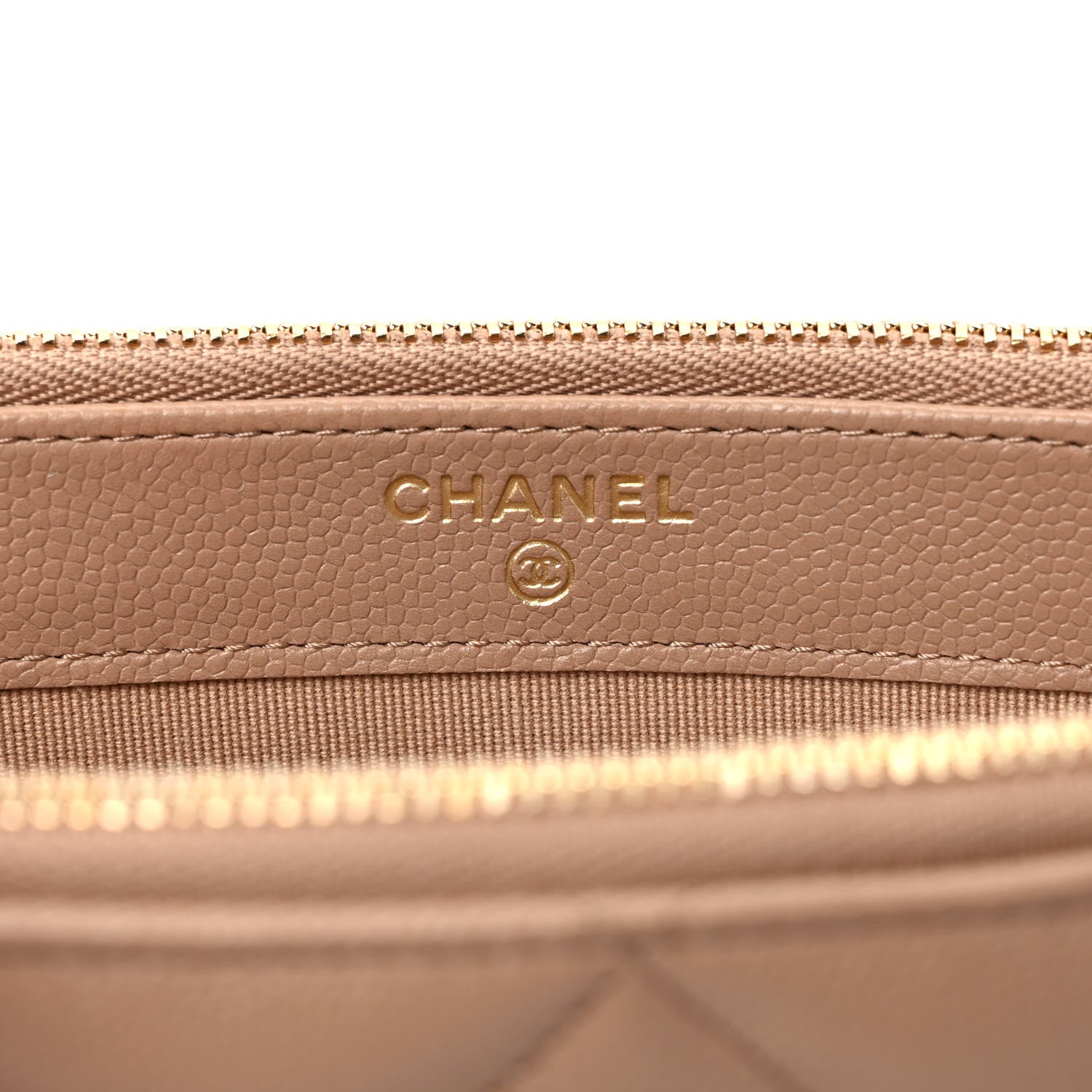Chanel Caviar Quilted Small Clutch With Chain Beige 6 of 10
