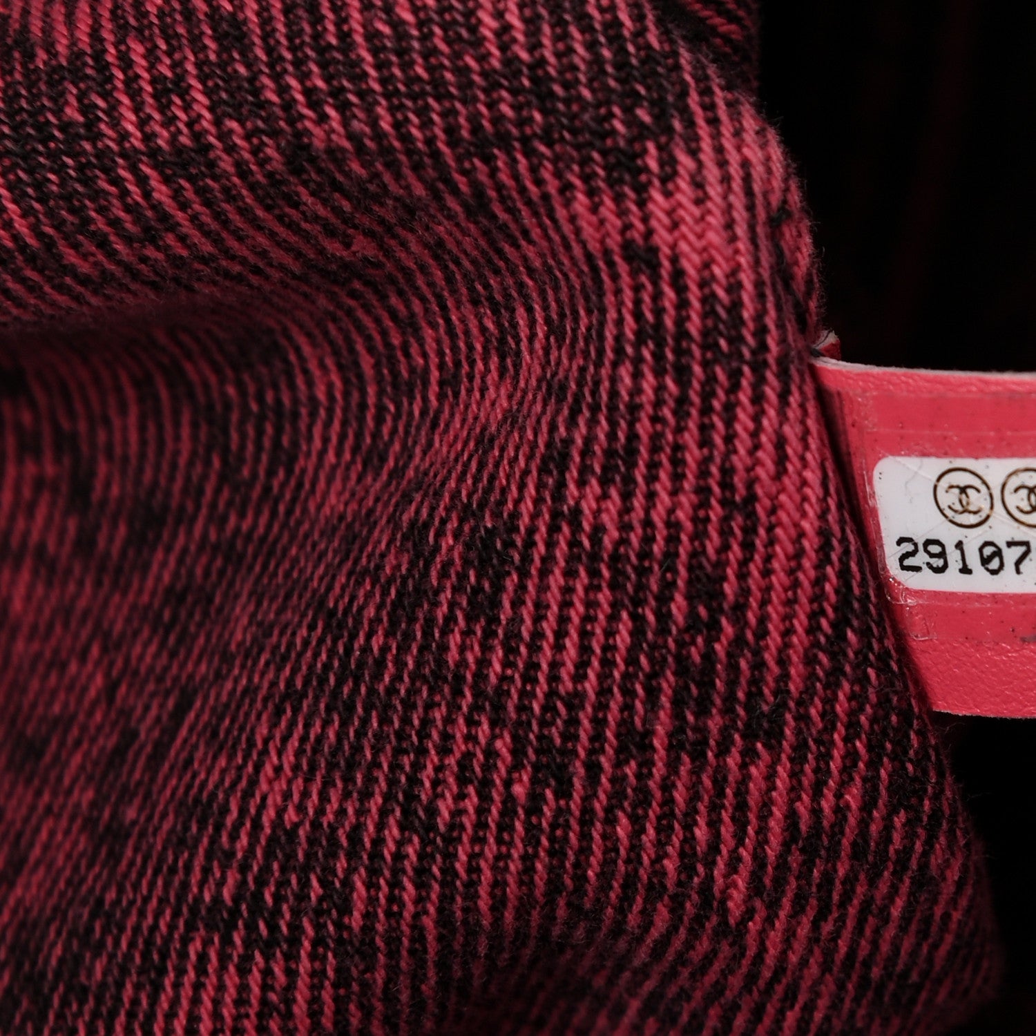 Chanel Denim Quilted Denimpression XXL Flap Red Black 7 of 10