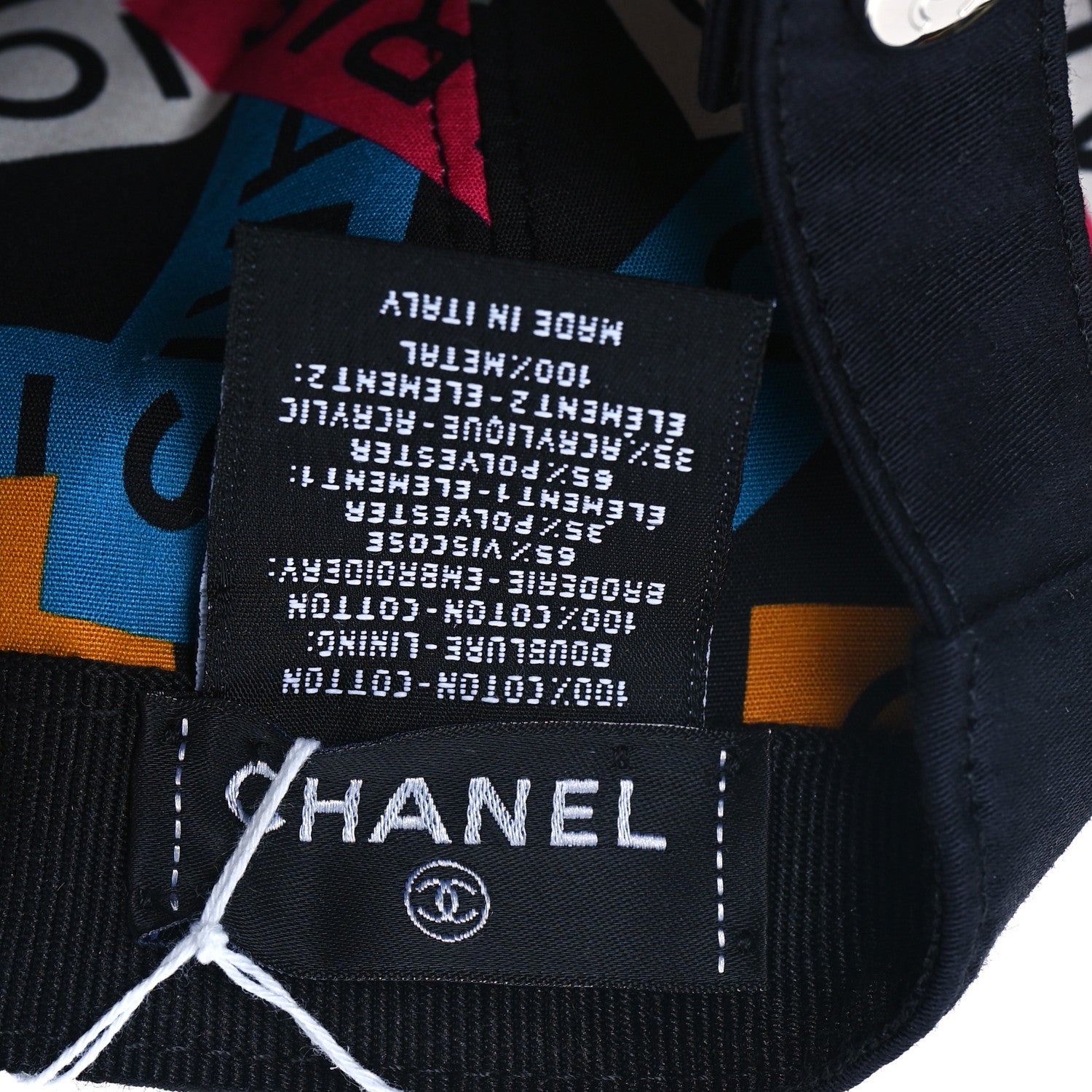 Chanel Cotton Sequin CC Cap Hat Black 7 of 7