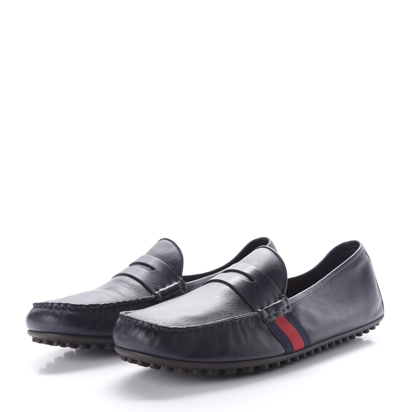 Nappa Web Mens Kanye Driver Loafers 8.5 Blue