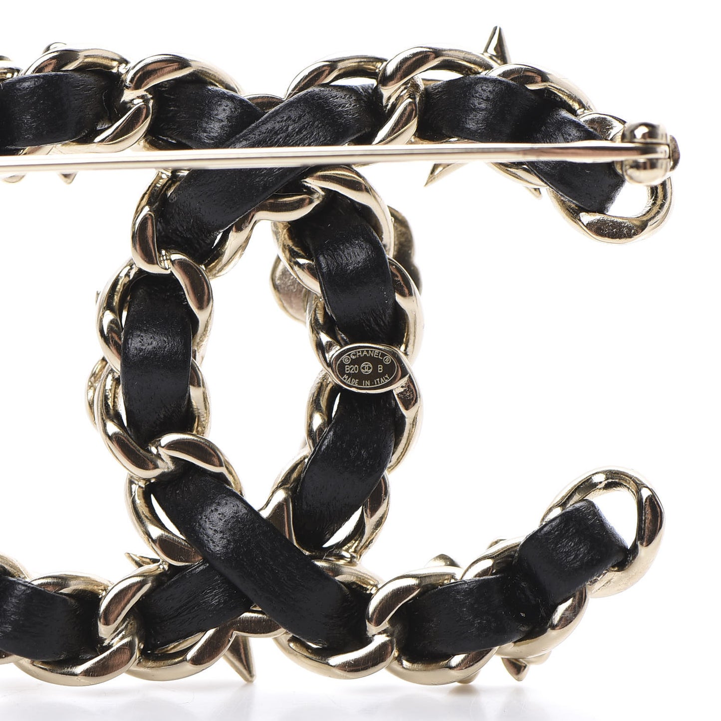 Lambskin Pearl Strass Sergeant Brooch Gold