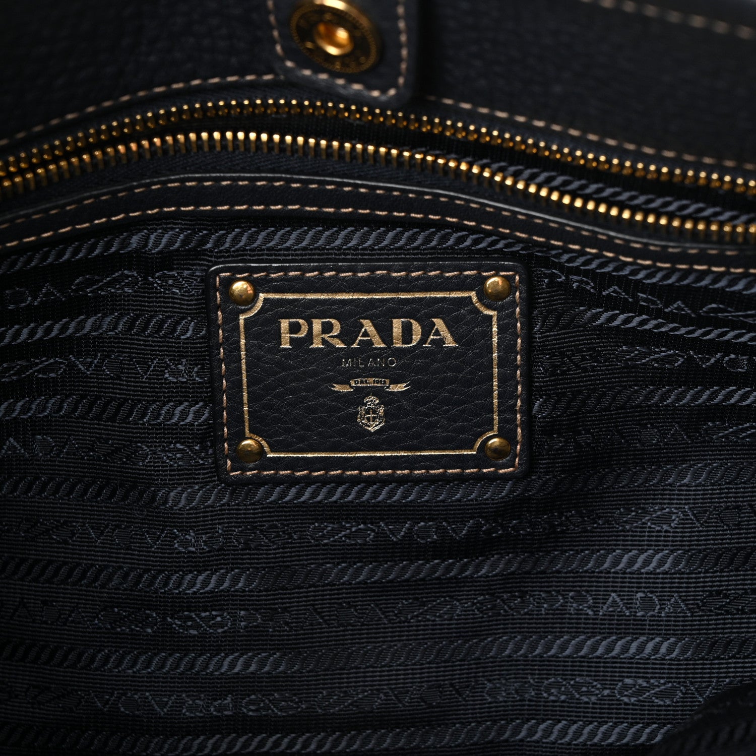 Prada Tessuto Nylon Vitello Daino Tote Baltico 6 of 10