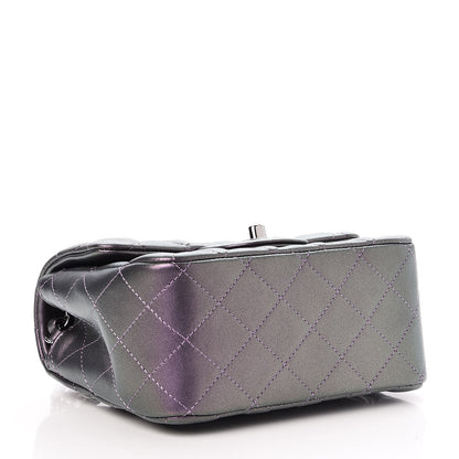 Chanel Iridescent Lambskin Quilted Mini Square Flap Dark Purple 4 of 8