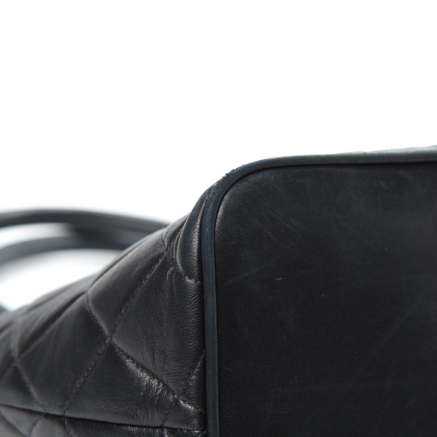 Lambskin Quilted Medallion Tote Black