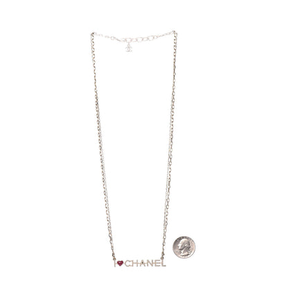 Chanel Chain I Heart Necklace Gold 3 of 5