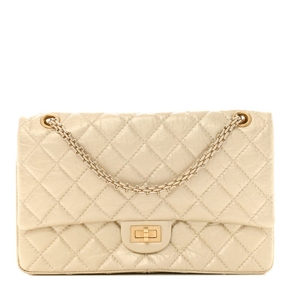 Chanel Metallic Aged Calfskin Quilted 2.55 Reissue 226 Flap Pale Gold 1 of 13