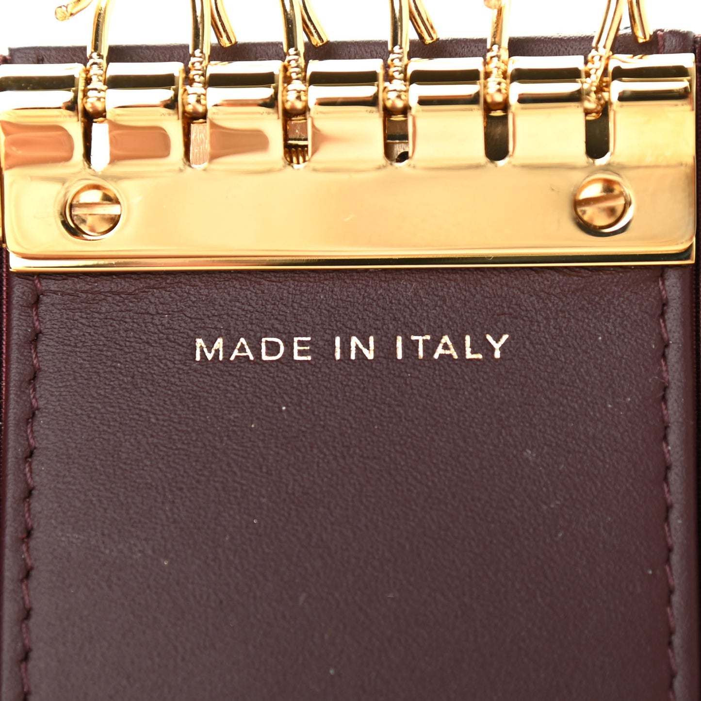 Caviar Quilted 6 Key Holder Black