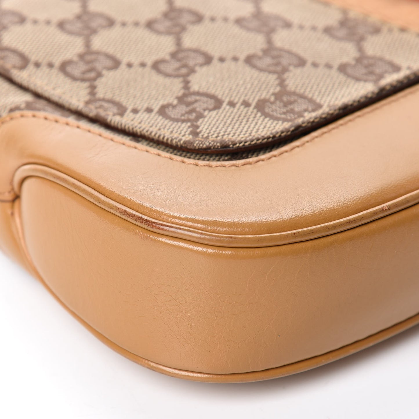 Calfskin Monogram Web Small Jackie O Hobo Light Brown
