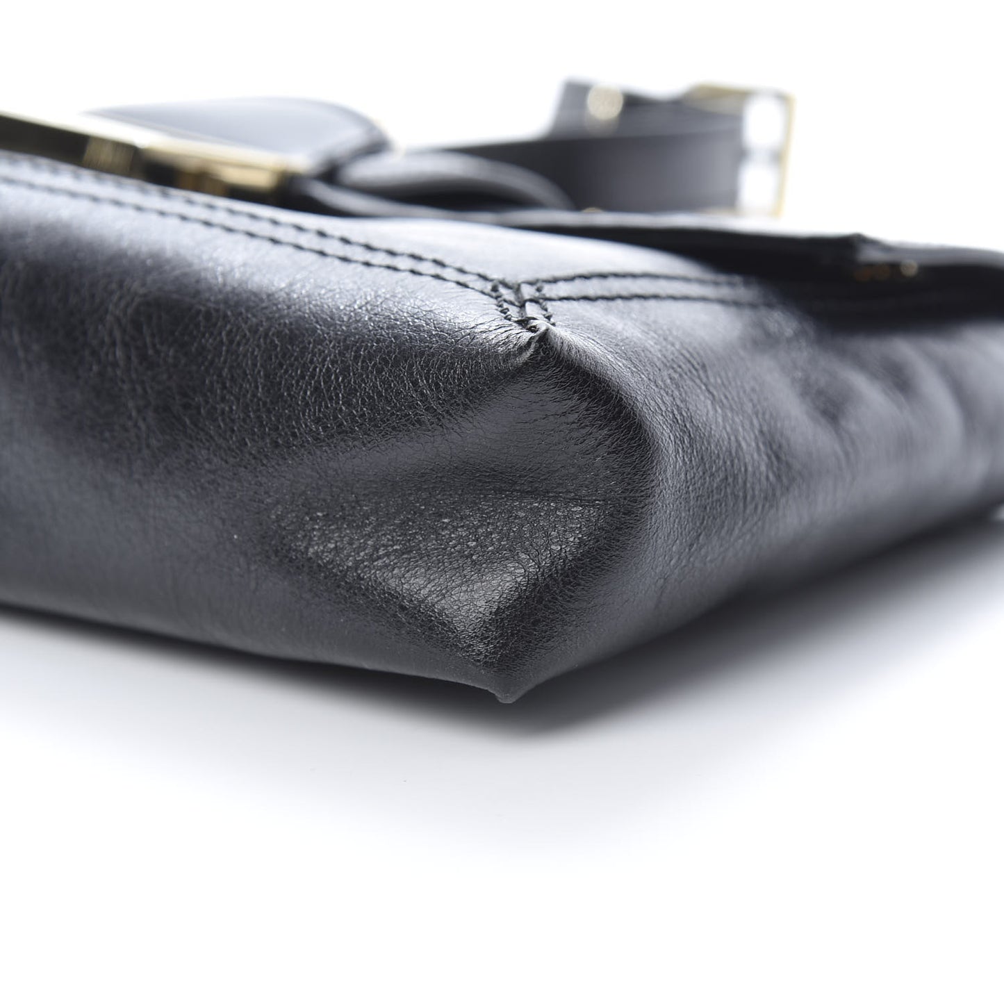 Vitello Acqua Maxi Baguette Bag Black