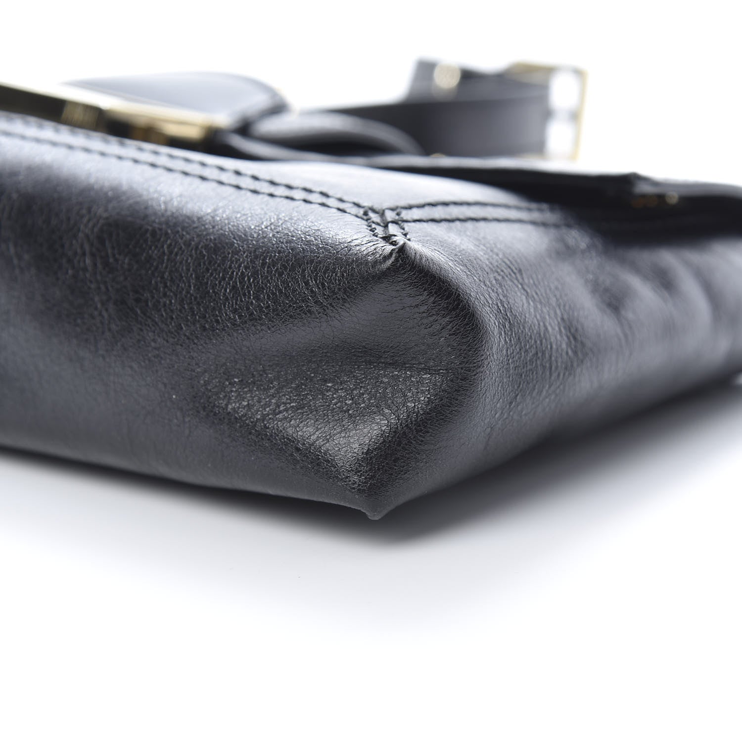 Fendi Vitello Acqua Maxi Baguette Bag Black 10 of 11