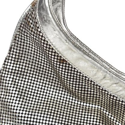 Chanel Metallic Perforated Lambskin Hollywood Hobo Silver 10 of 17