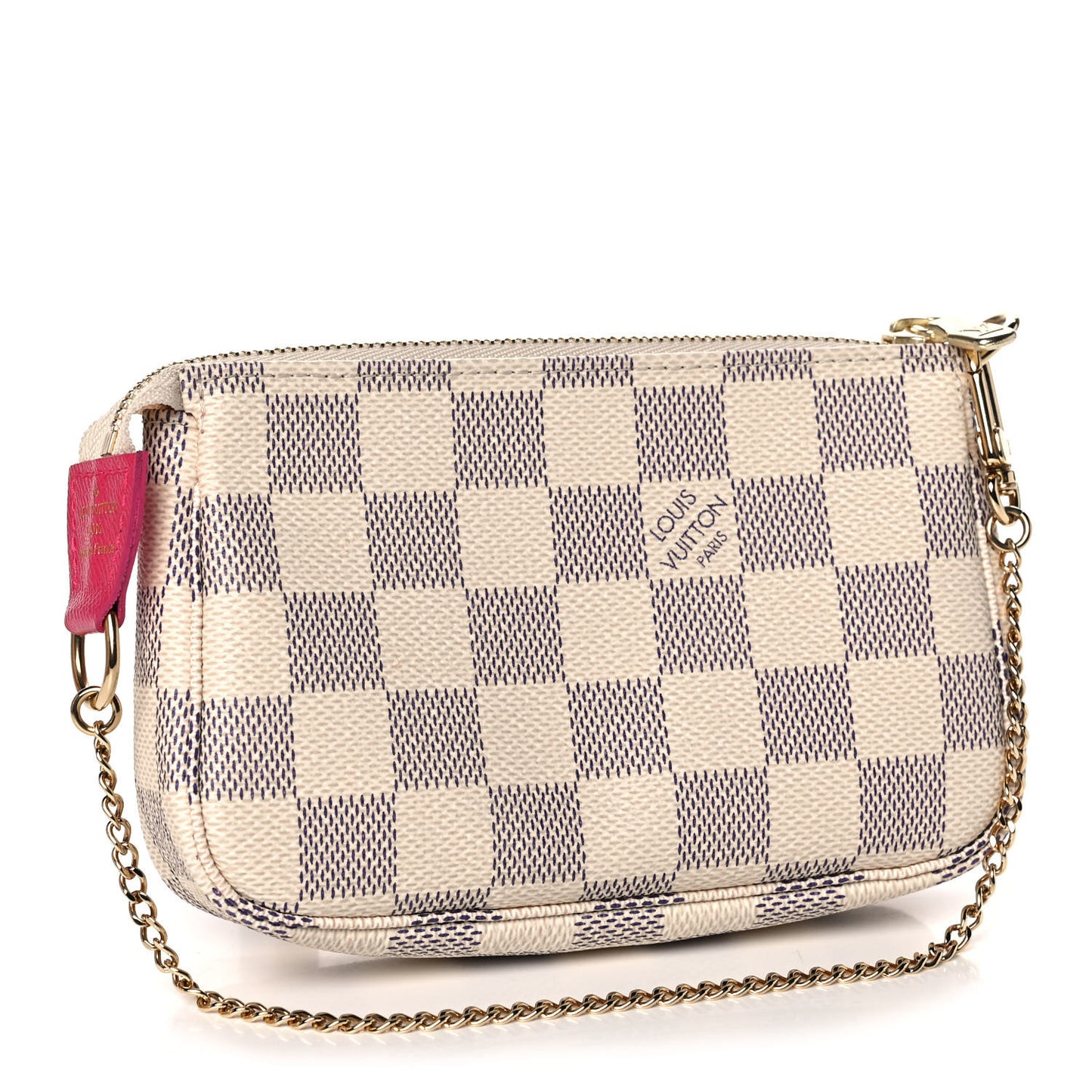 Damier Azur 2021 Christmas Animation Hollywood Mini Pochette Accessories Fuchsia