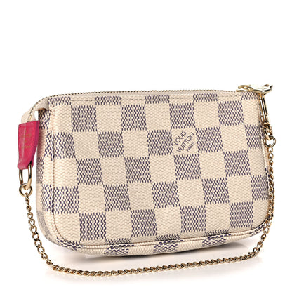 Louis Vuitton Damier Azur 2021 Christmas Animation Hollywood Mini Pochette Accessories Fuchsia 3 of 11