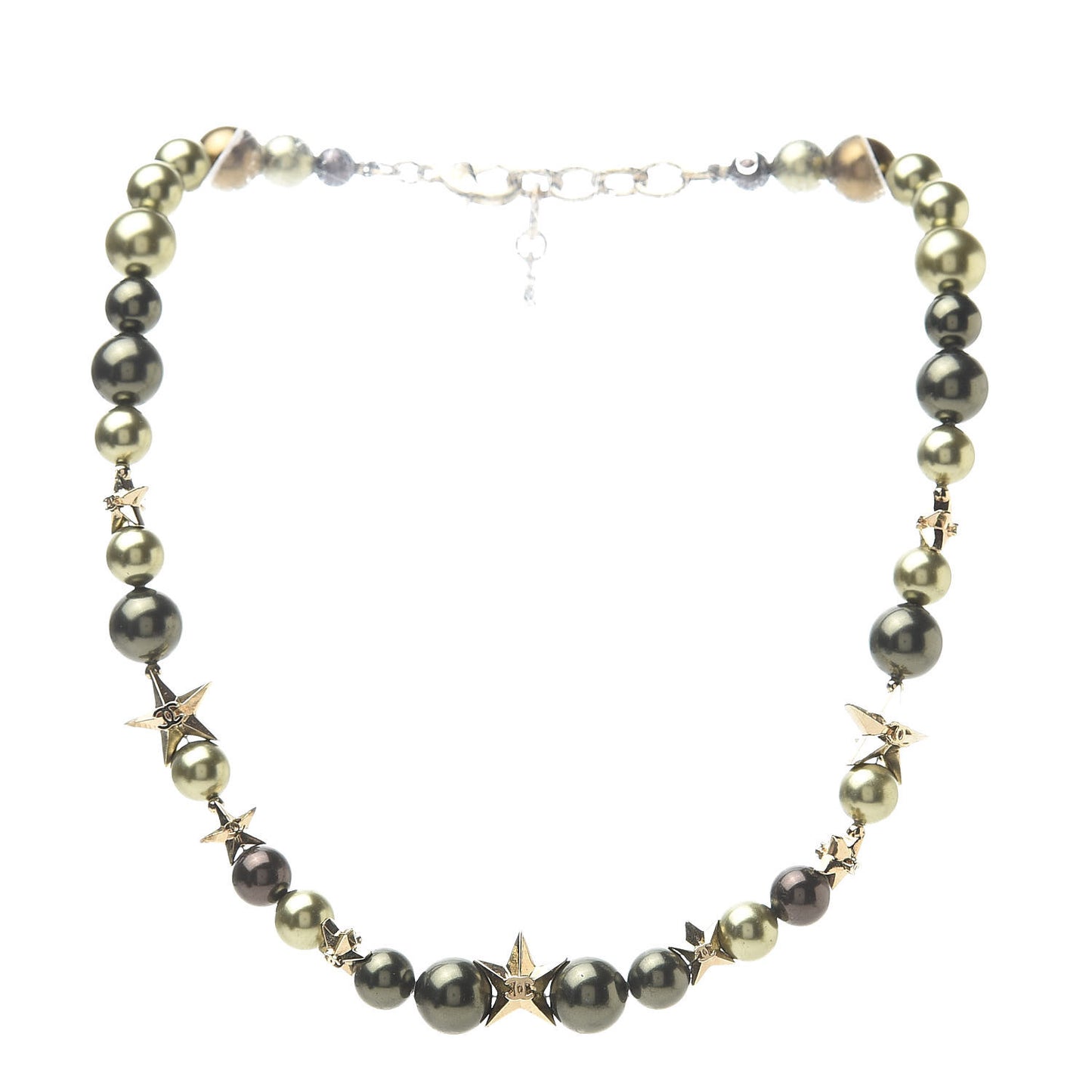 Pearl Star CC Necklace Green Gold