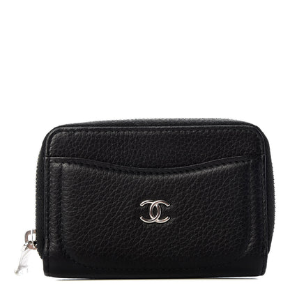 Chanel Grained Calfskin Neo Executive Zip Coin Purse Black 1 of 7