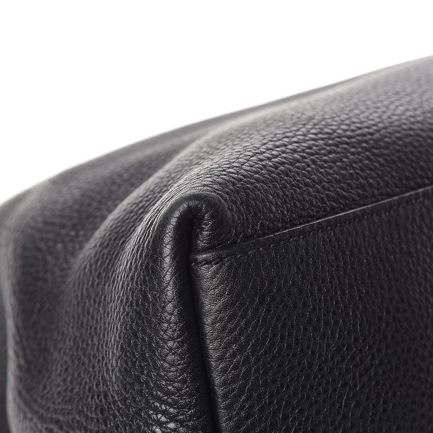Pebbled Calfskin Studded Medium Soho Chain Shoulder Bag Black