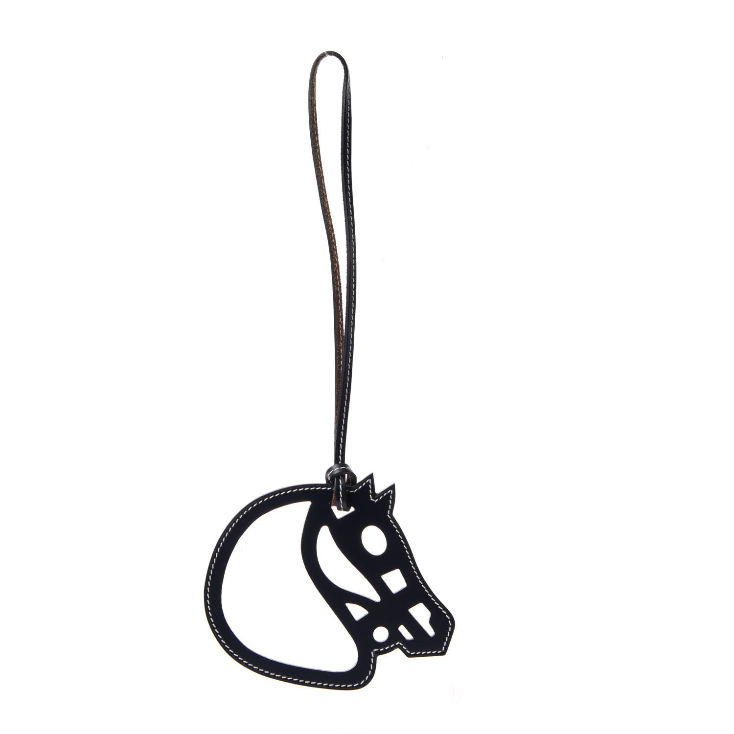 Hermes Box Paddock Cheval Horse Bag Charm Black 1 of 3