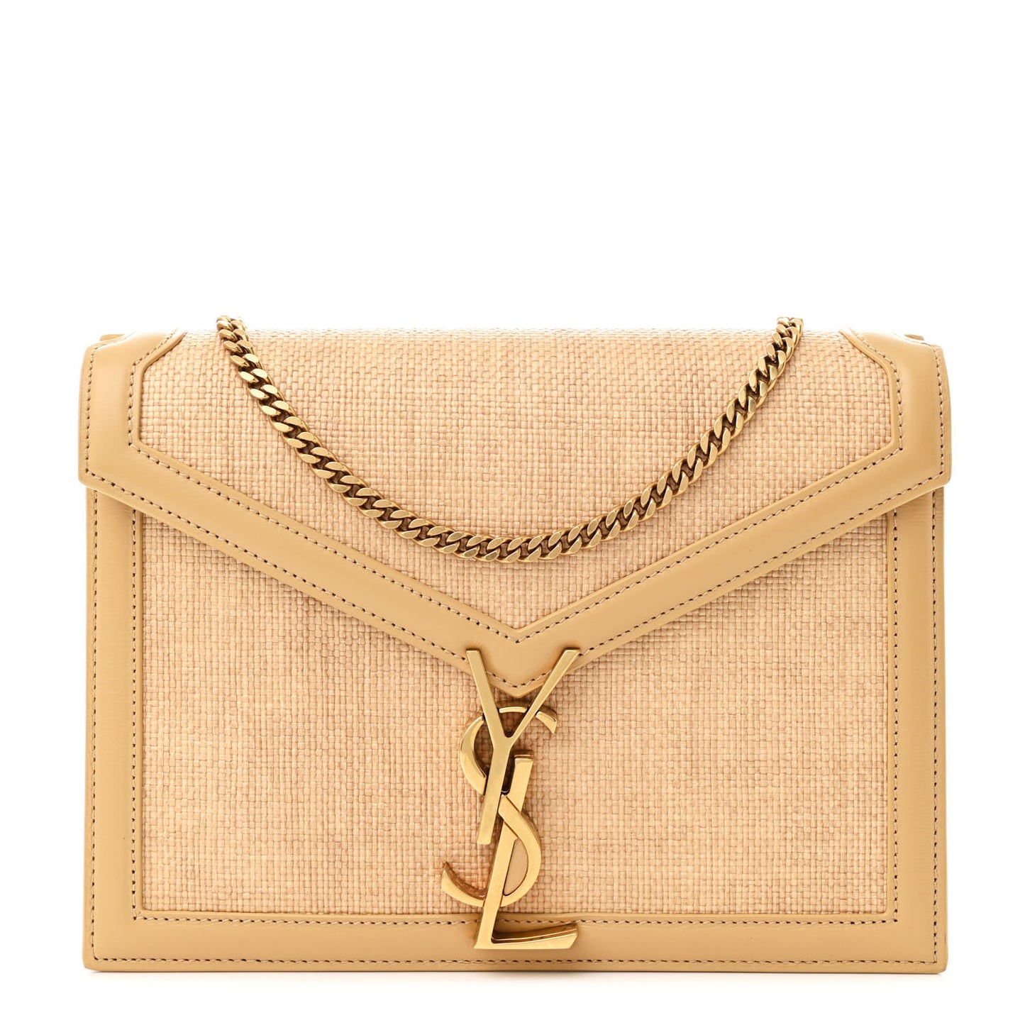 Canvas Calfskin Classic Monogram Cassandra Grege Brown Gold