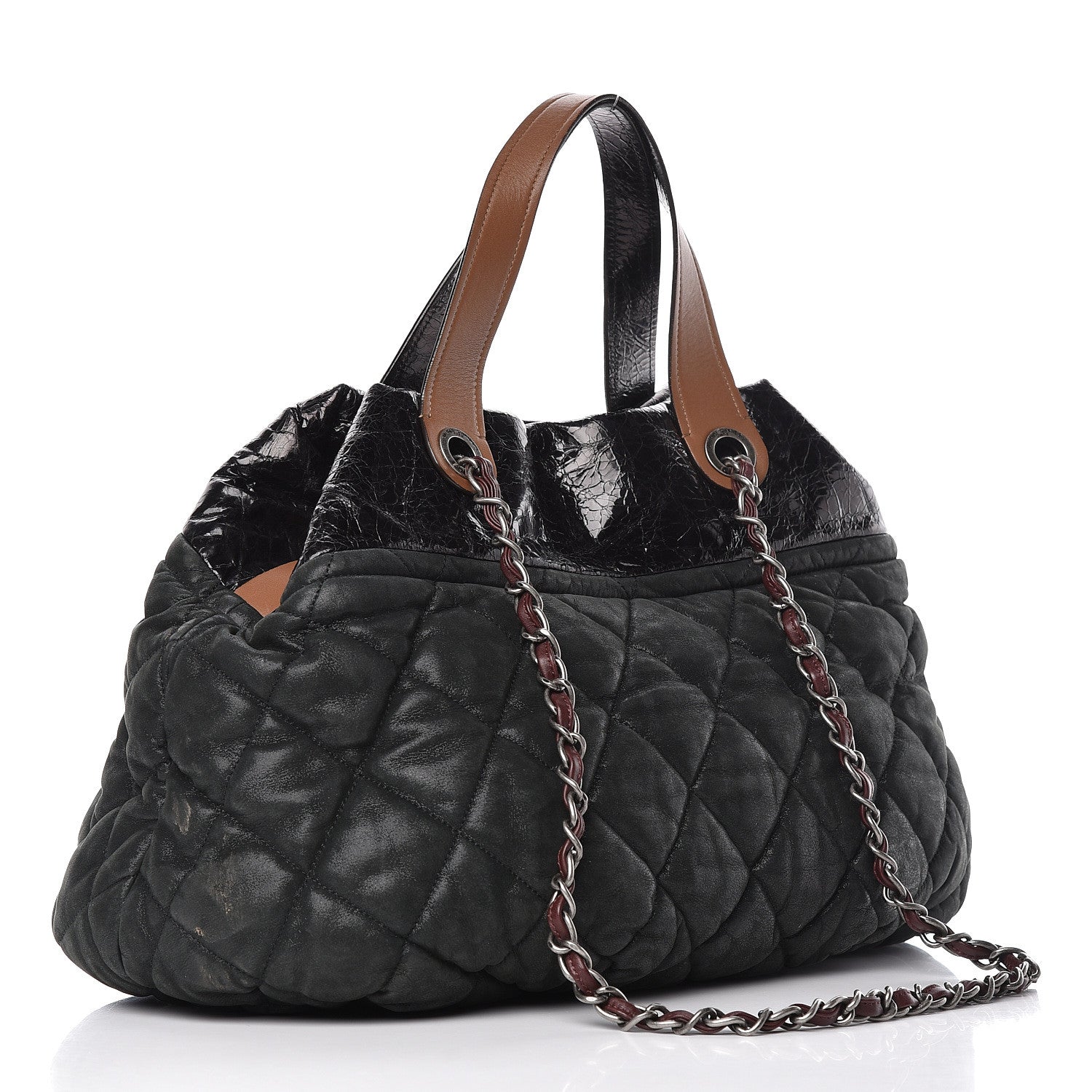 Chanel Iridescent Calfskin Quilted Large In The Mix Tote Black 3 of 11