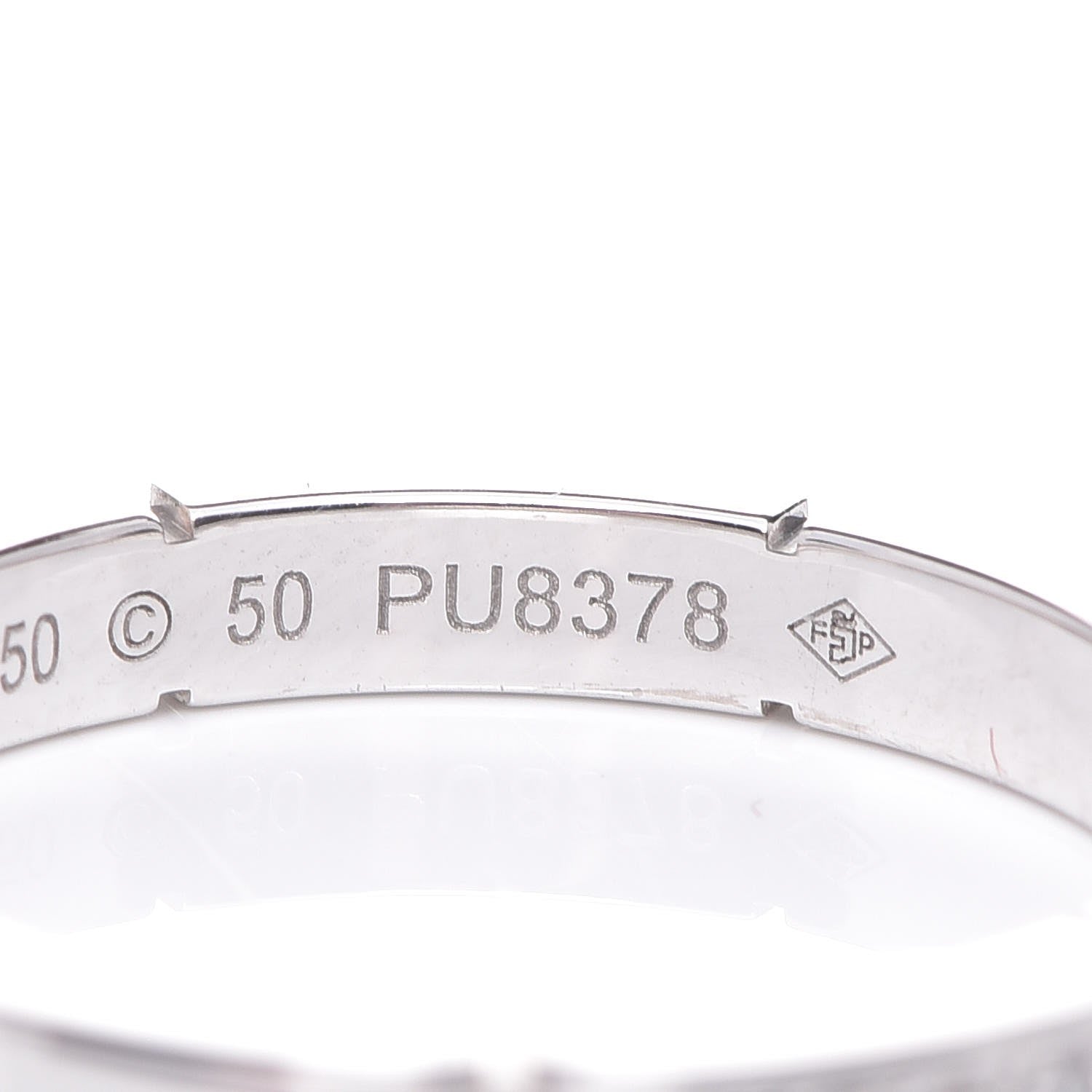 Cartier 18K White Gold Diamond Maillon Panthere Wedding Band Ring 50 5.25 6 of 6