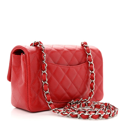 Chanel Caviar Quilted Mini Rectangular Flap Red 3 of 11