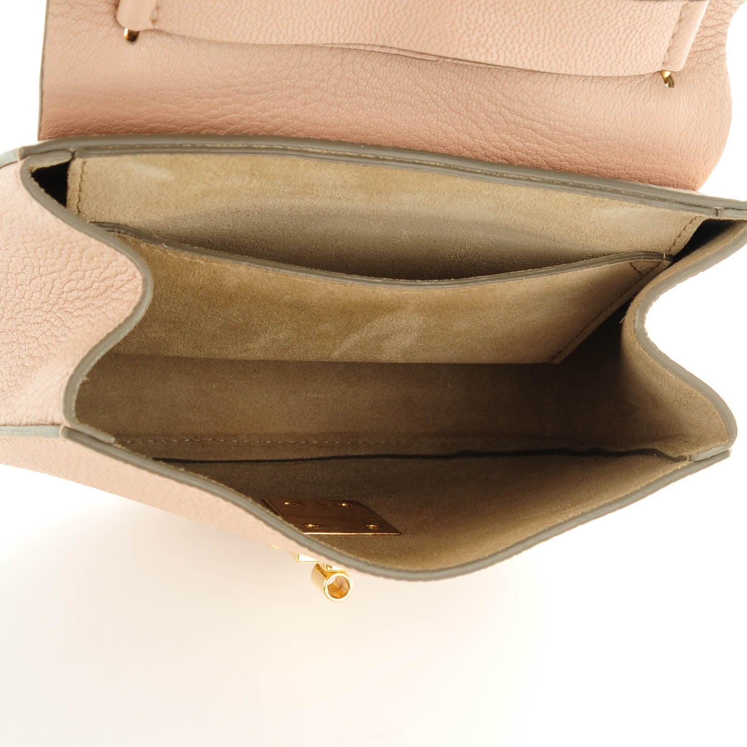 Chloe Grained Lambskin Mini Drew Shoulder Bag Cement Pink 5 of 6