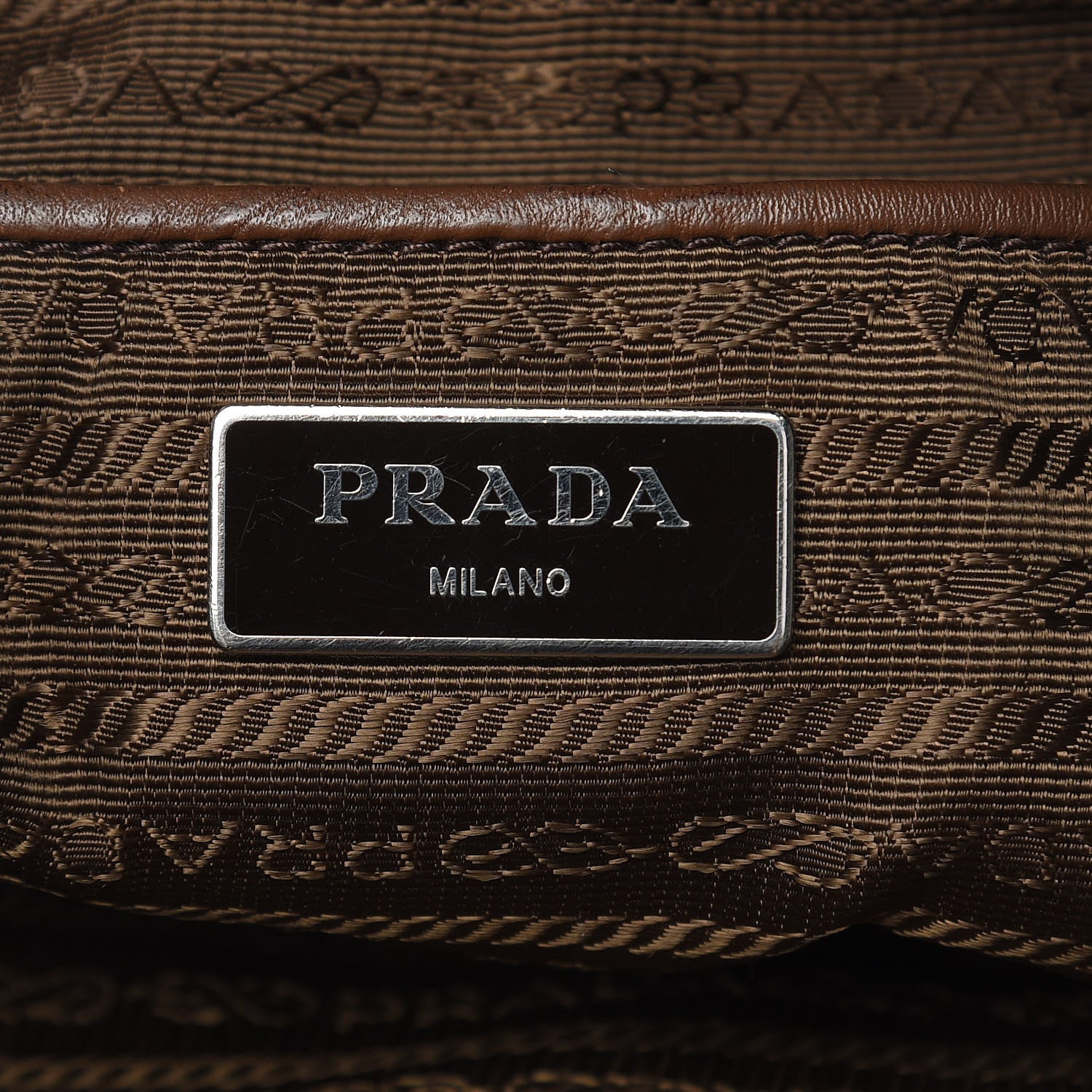 Prada Tessuto Stampato Nylon Saffiano Check Print Tote Viola 6 of 15