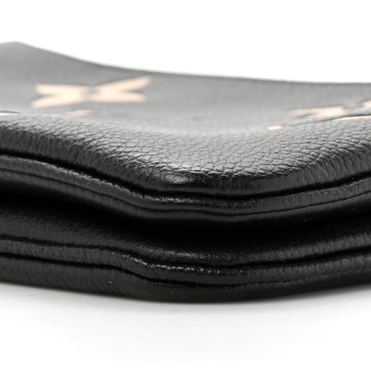 Louis Vuitton Empreinte Monogram Giant Double Zip Pochette Black Cream 10 of 12