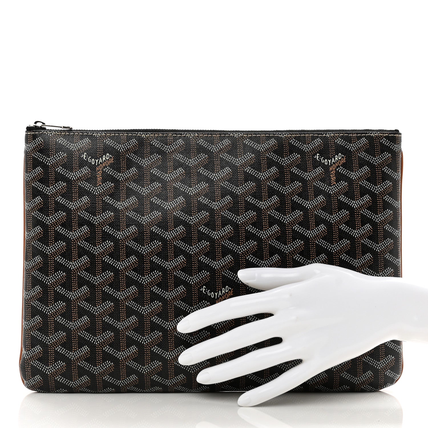Goyard Goyardine Senat MM Pocket Black Tan 2 of 7