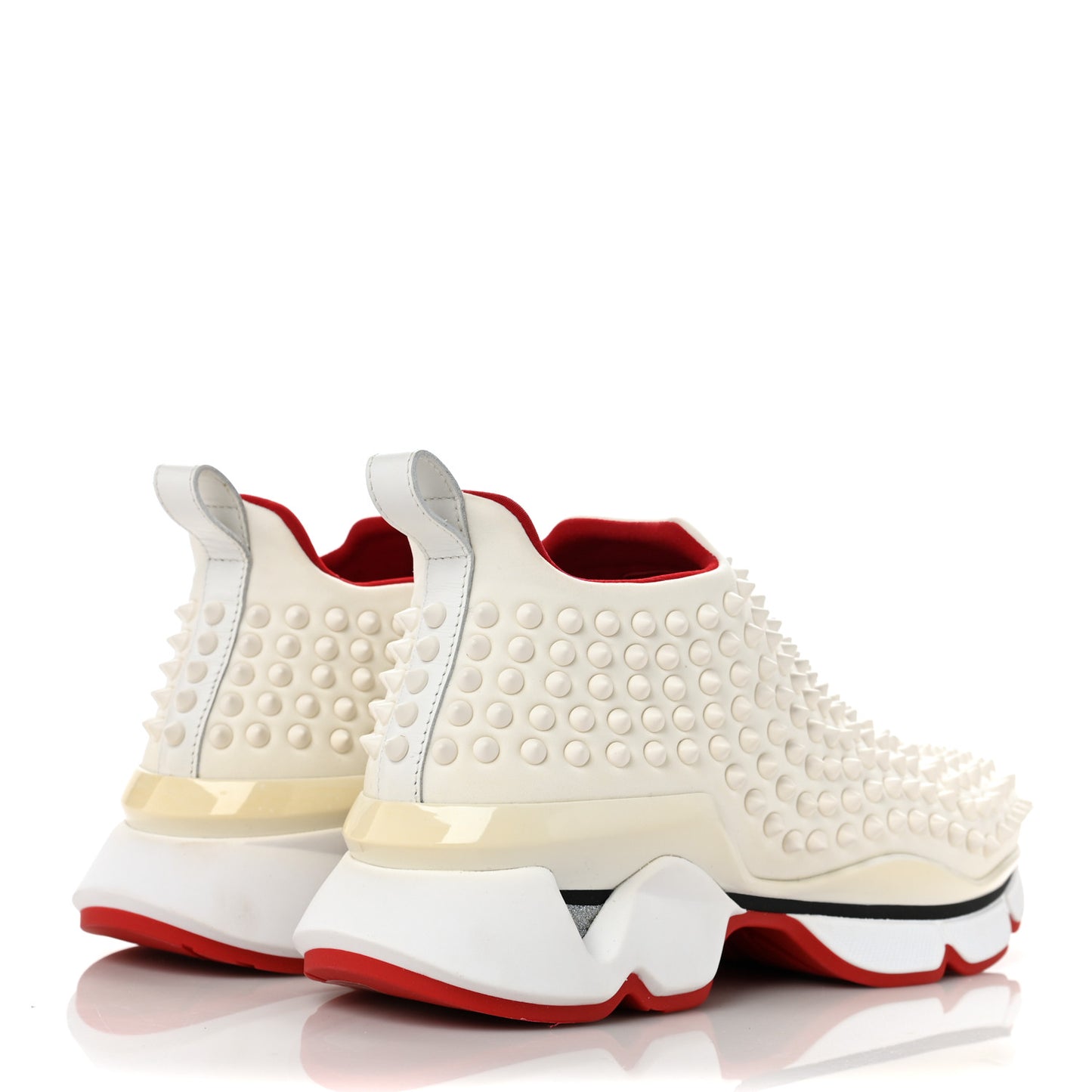 Neoprene Spike Sock Donna Flat Sneakers 38.5 White Snow