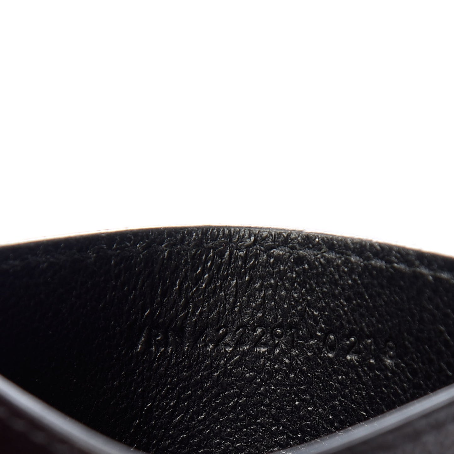 Grain De Poudre Matelasse Chevron Monogram Credit Card Case Black