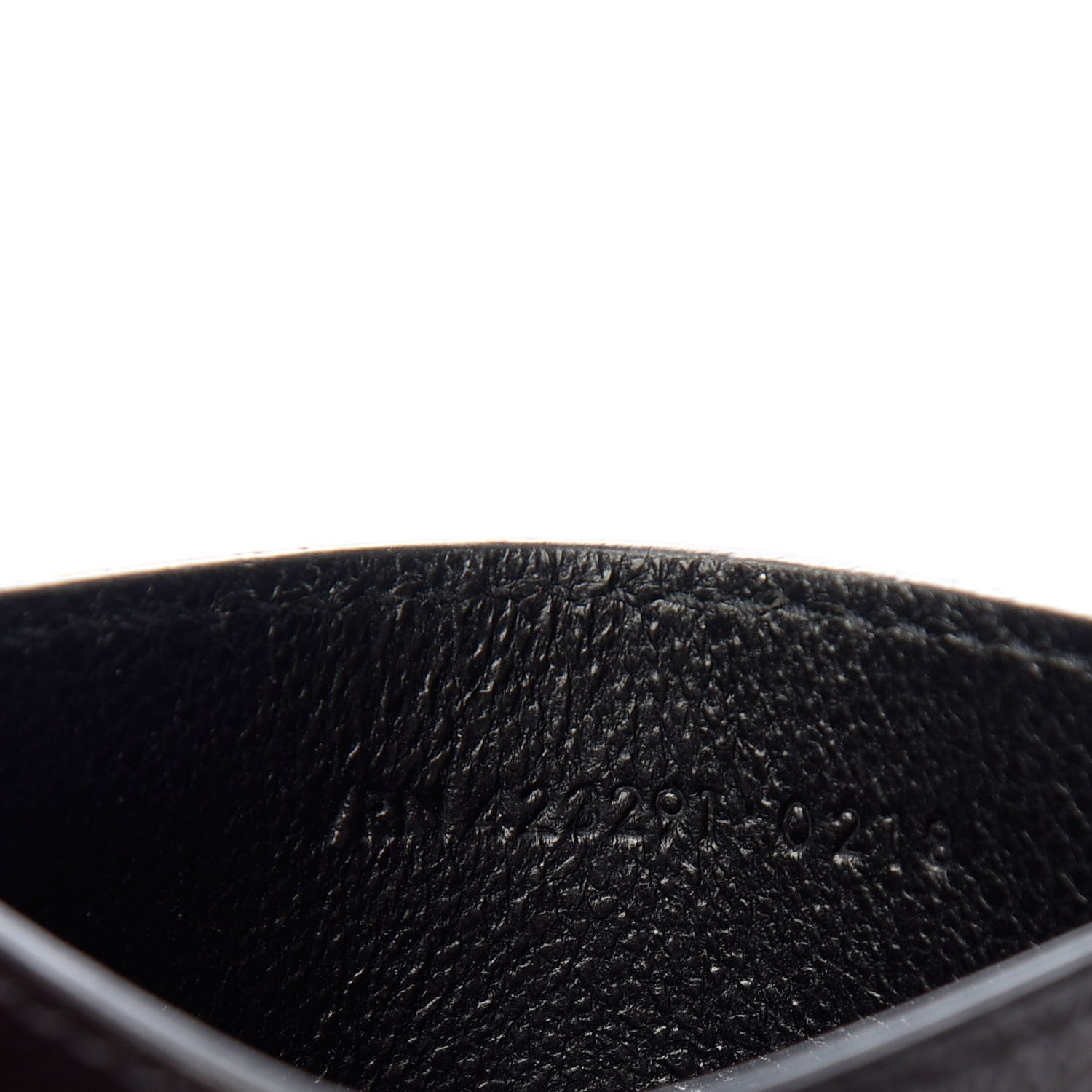 Saint Laurent Grain De Poudre Matelasse Chevron Monogram Credit Card Case Black 7 of 8