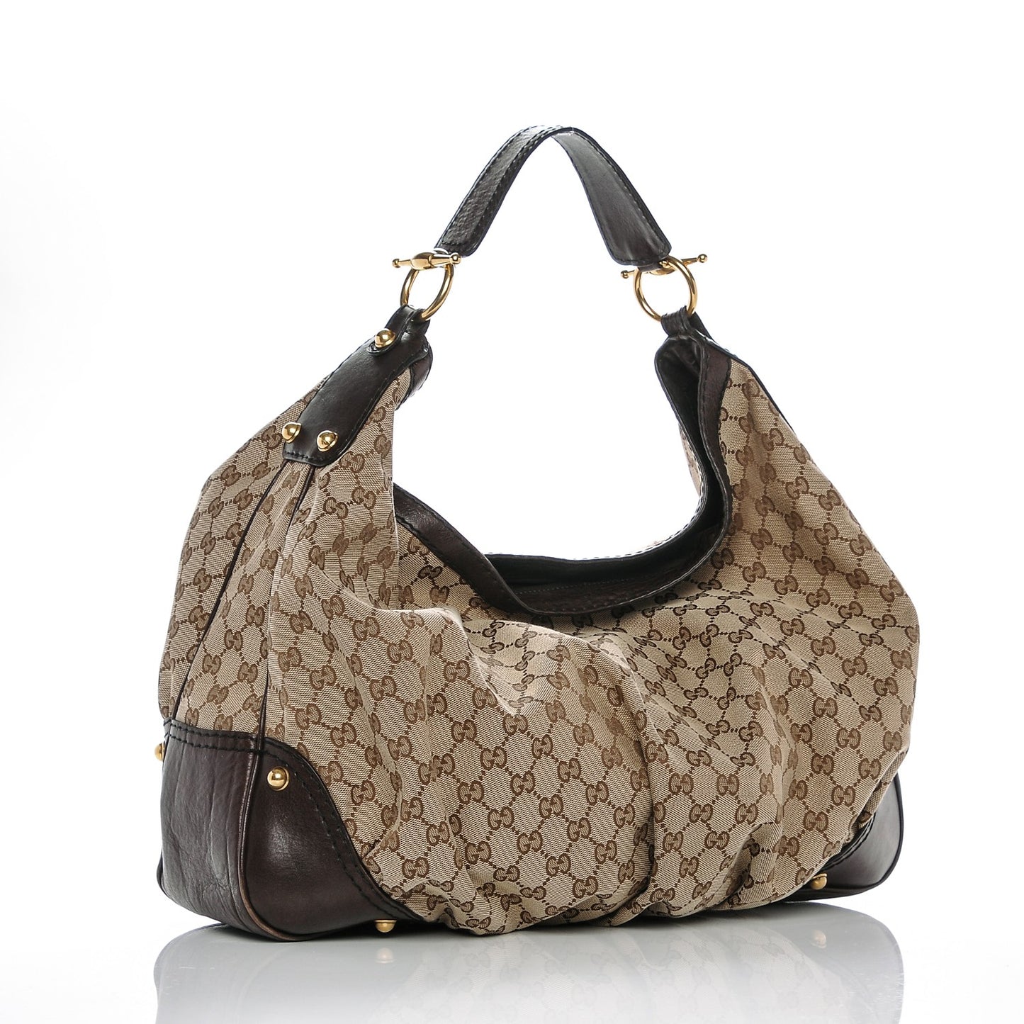 Monogram Large Jockey Hobo Dark Brown