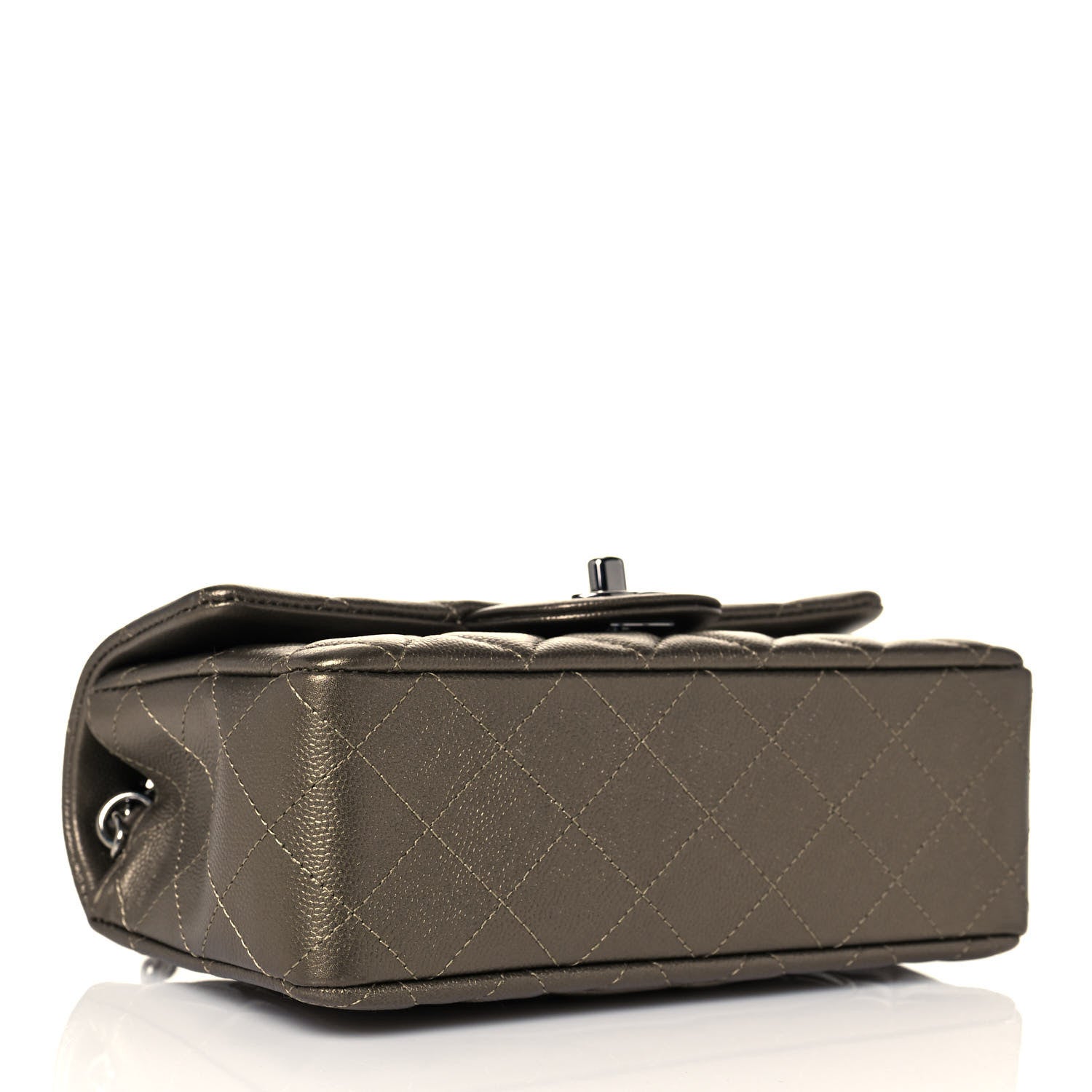 Chanel Iridescent Caviar Quilted Mini Rectangular Flap Bronze 3 of 12