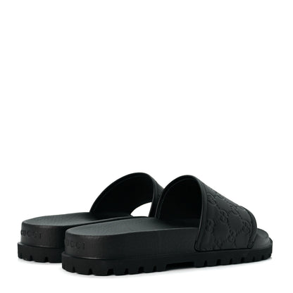 Gucci Guccissima Mens Lug Sole Slide Sandals 8 Black 4 of 8