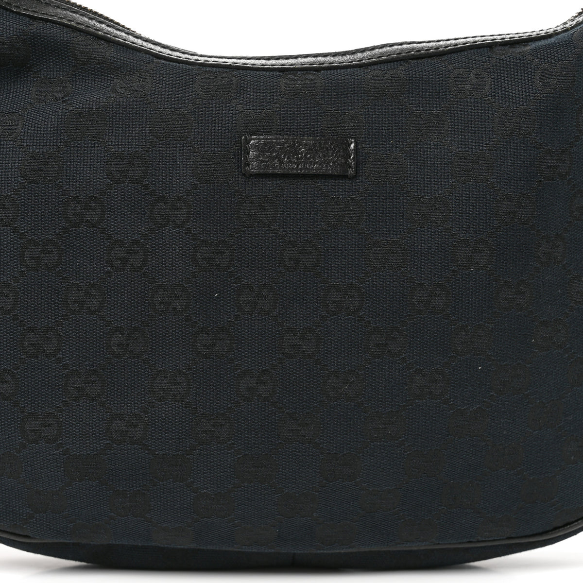 Gucci Monogram Medium Half Moon Hobo Black 8 of 10