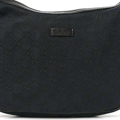 Gucci Monogram Medium Half Moon Hobo Black 8 of 10