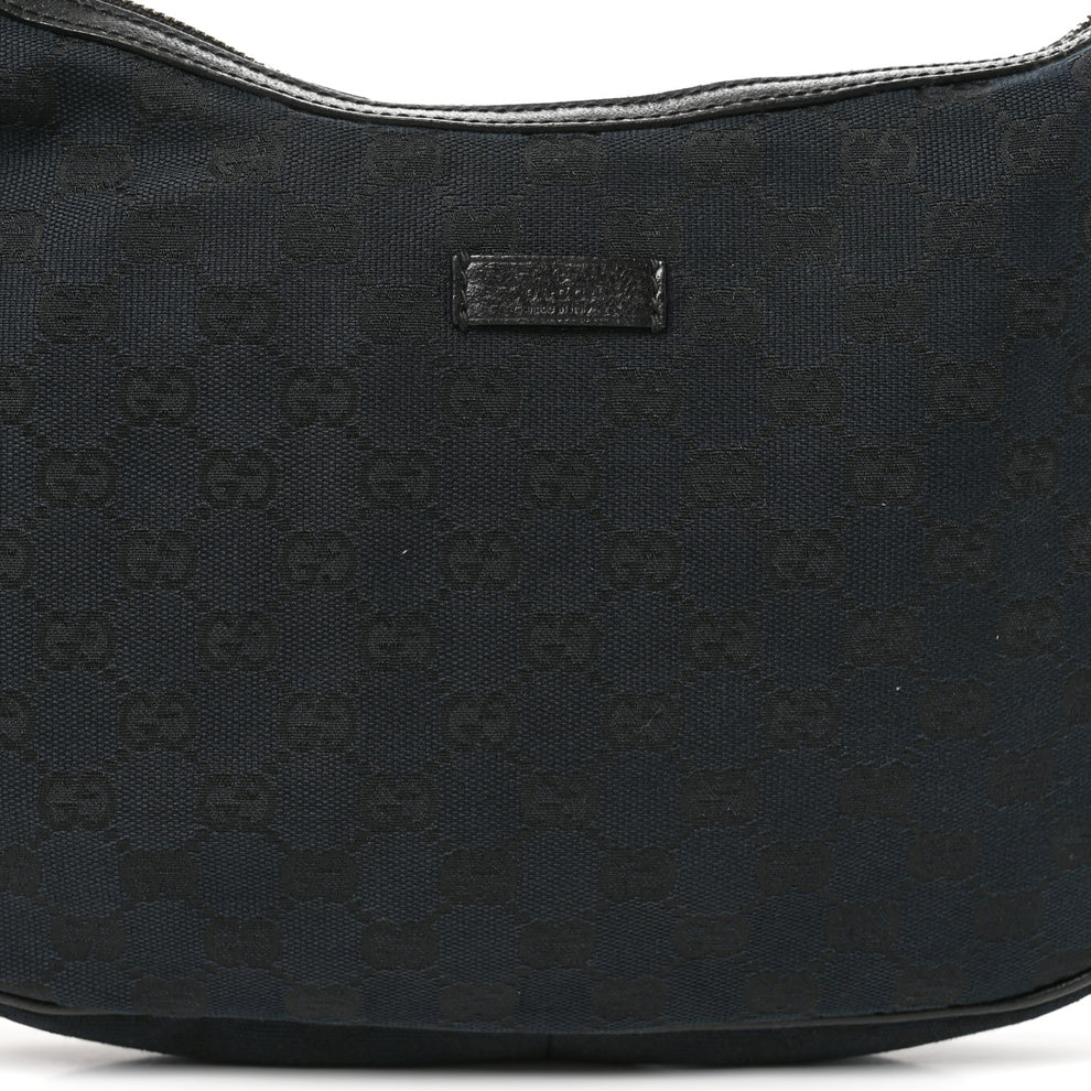 Gucci Monogram Medium Half Moon Hobo Black 1985666 – FASHIONPHILE
