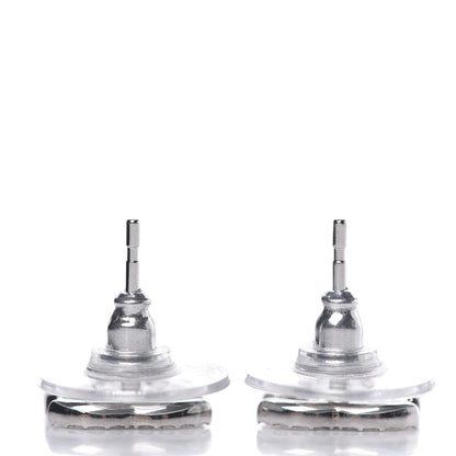 Chanel Crystal CC Star Earrings Silver 3 of 4