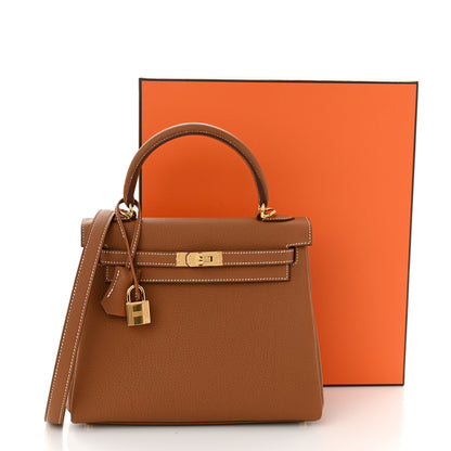 Hermes Togo Kelly Retourne 25 Gold 11 of 11