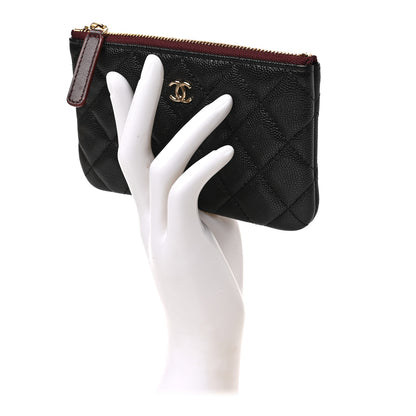 Chanel Caviar Quilted Small Cosmetic Case Black 2 of 7