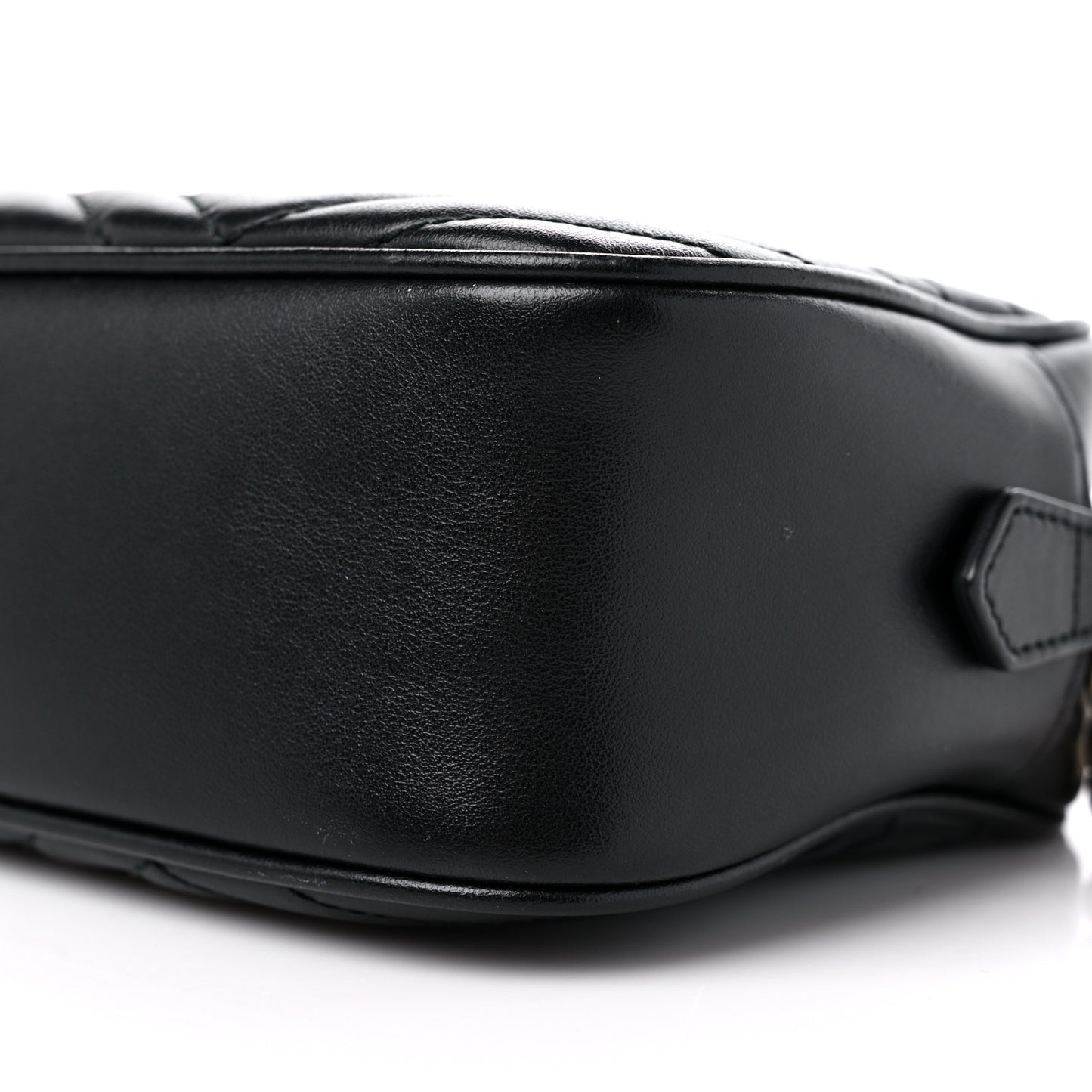Calfskin Matelasse Small GG Marmont Chain Shoulder Bag Black