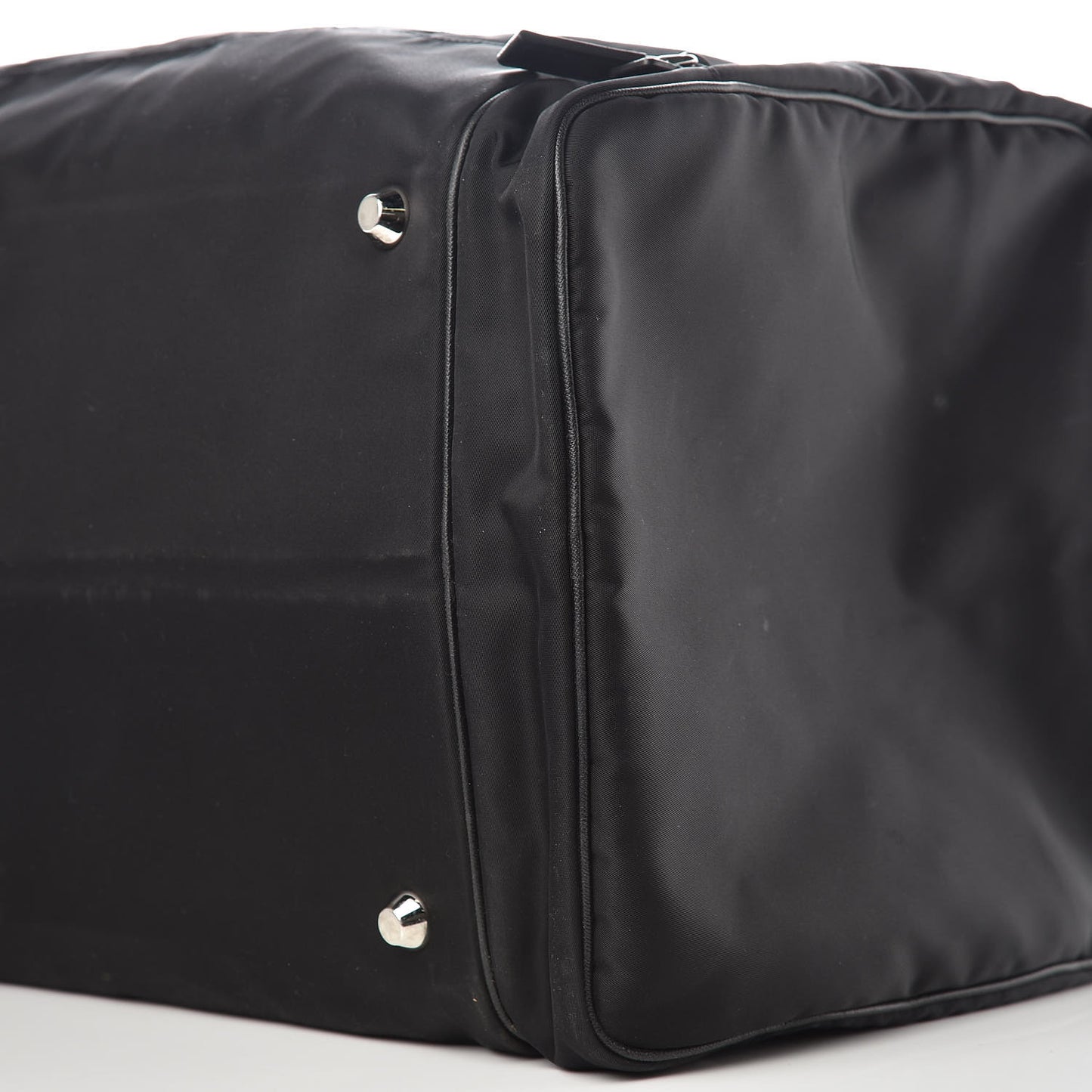 Tessuto Nylon Saffiano Viaggio Duffle Black
