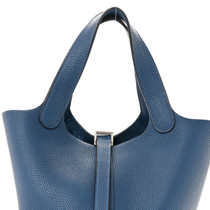 Hermes Taurillon Clemence Picotin Lock 18 PM Deep Bleu 8 of 12