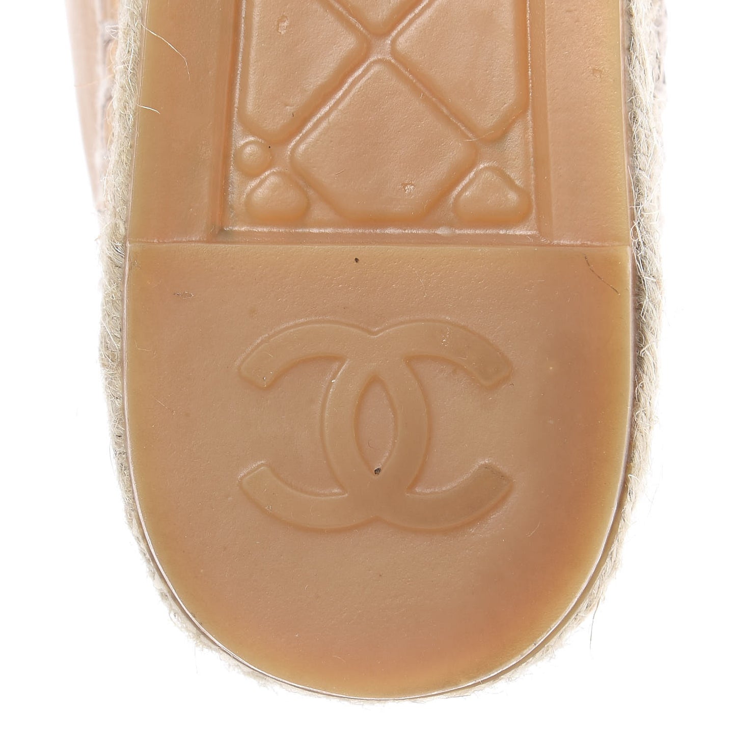 Lambskin CC Espadrilles 36 Beige Black