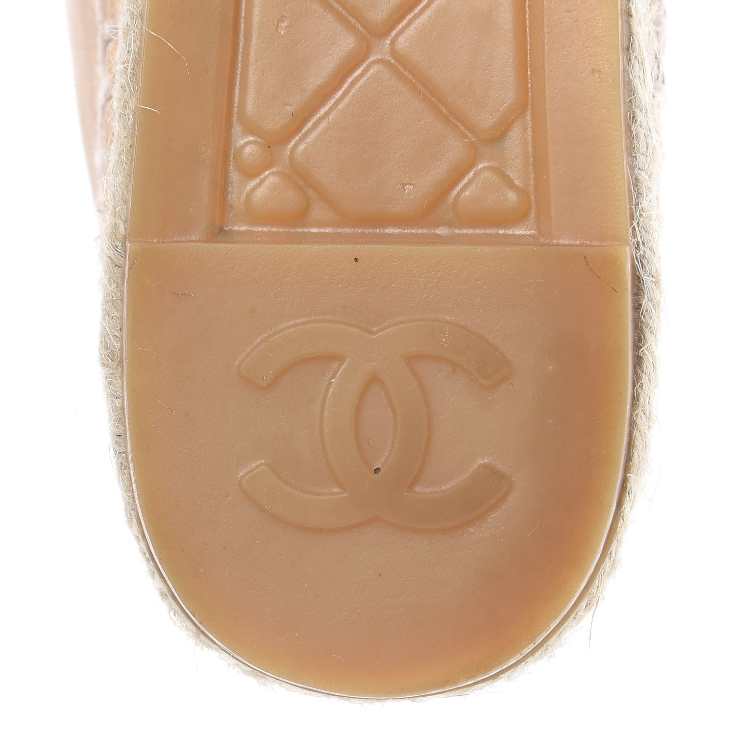 Chanel Lambskin CC Espadrilles 36 Beige Black 10 of 11