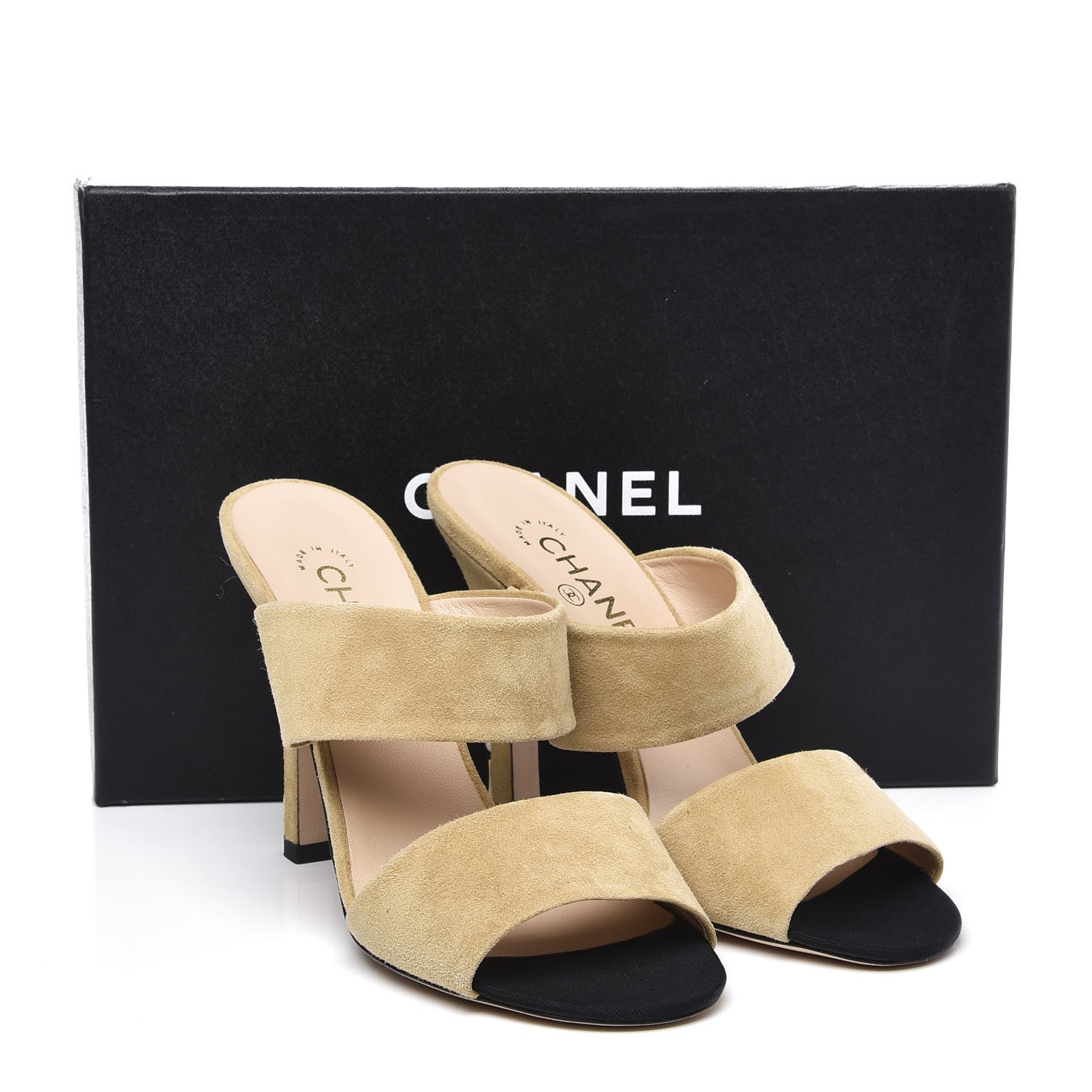 Chanel Suede Kid Pearl Mules 39 Beige 11 of 11